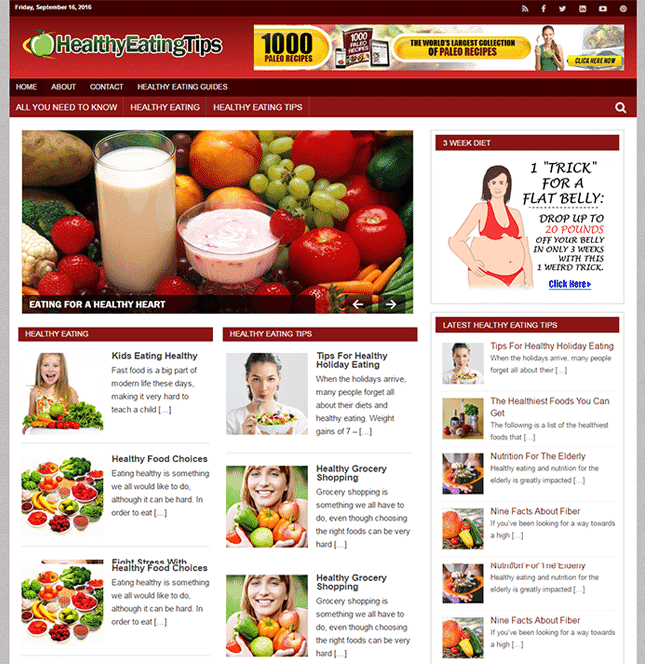 Blogue Healthy Eating PLR