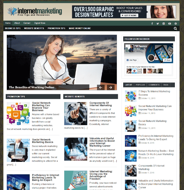 Blog de marketing Internet PLR