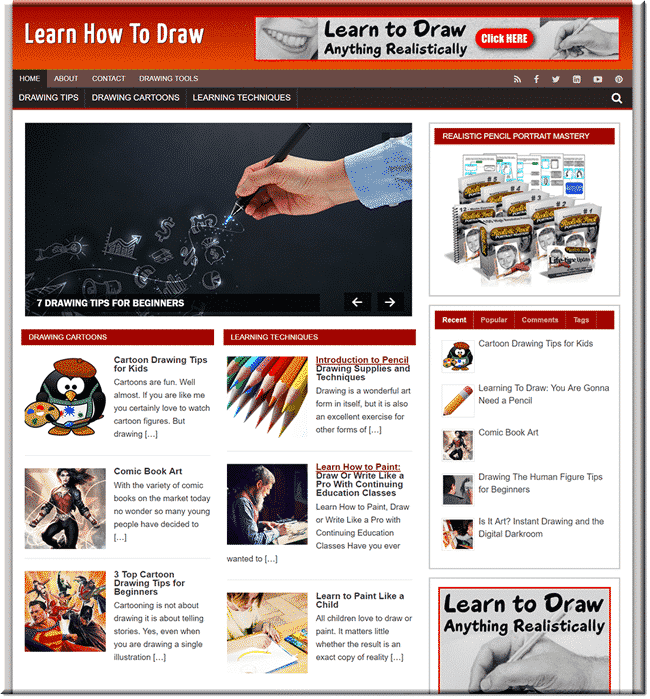 Apprendre à dessiner le site PLR