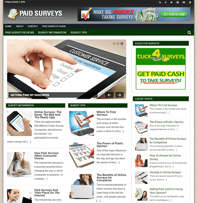 Sondages payants Blog PLR en ligne