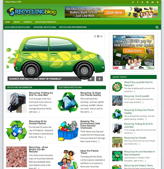 Recyclage PLR Blog