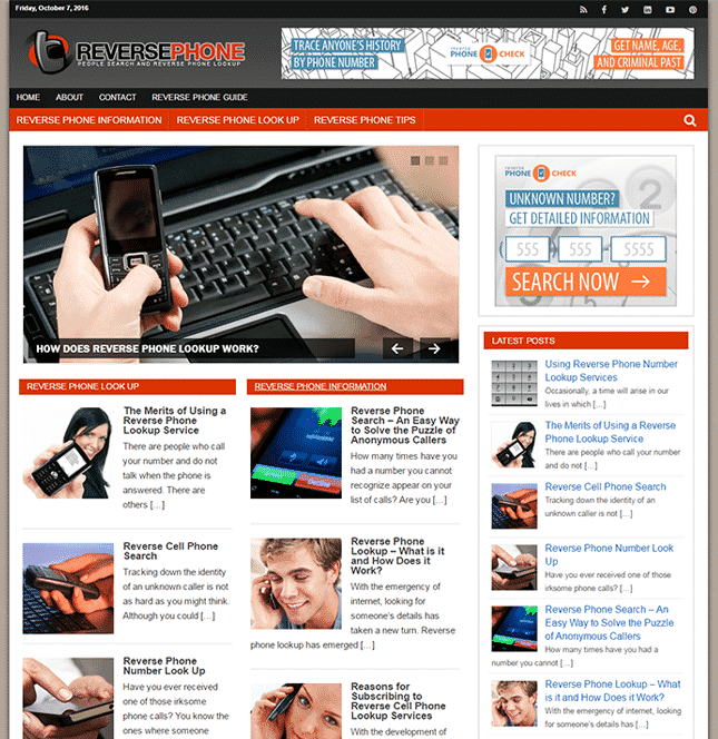 Inverser le blog PLR du téléphone