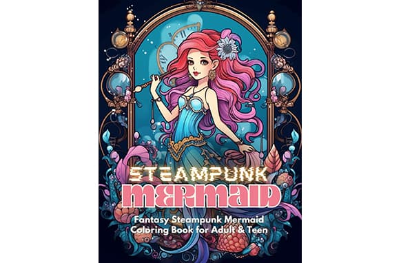 Livre de coloriage pour adultes Steampunk Mermaid