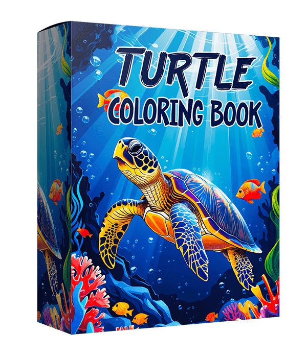Feuilles de livre de coloriage de tortue pour les enfants