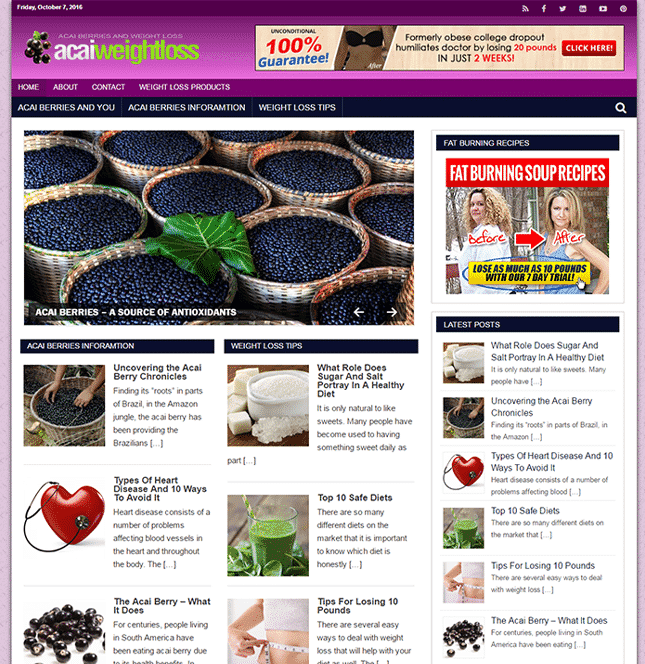 Perte de poids Acai PLR Blog