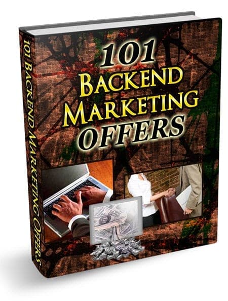 101 Offres de marketing backend