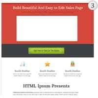 De beaux modèles de page de vente