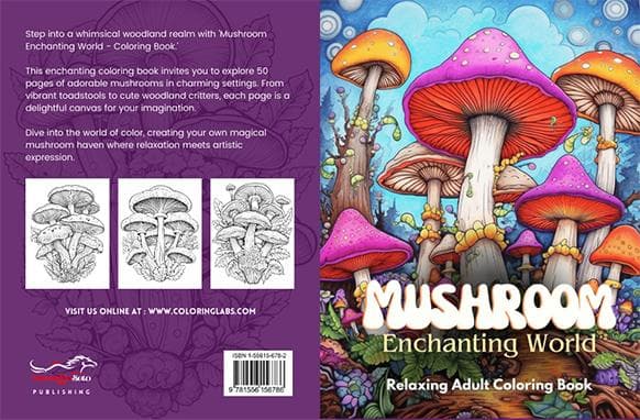 Livre de coloriage pour adultes enchanteur de champignons