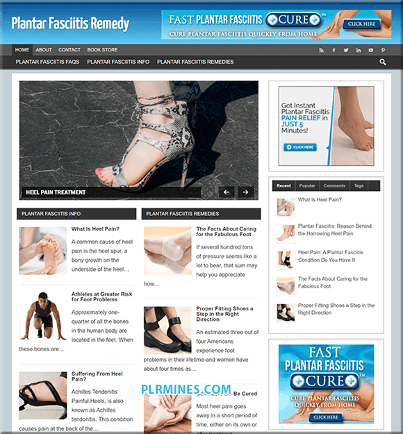 Site WordPress de Plantar Fasciitis