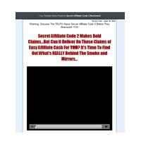 Modèle de prévente de code d'affiliation 2 secret