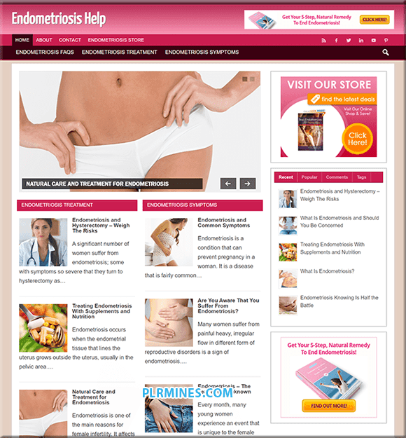 Endométriose Aide Affiliate WP Website