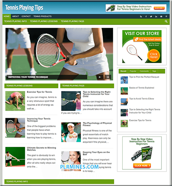 Tennis Conseils de jeu WP Site